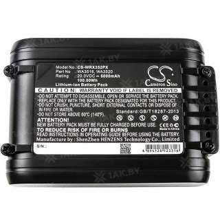 Аккумулятор для электроинструмента WORX RW9161 (RW Series p/n:WA3511) 20 V 5 Ah арт. CS-WRX352PX