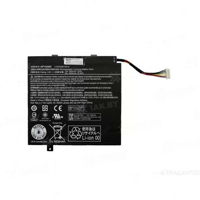 Аккумулятор для ноутбуков ACER 10 SW5 (Switch p/n:AP14A4M) 3.8 V 5.9 Ah арт. BAT-AC-73 0