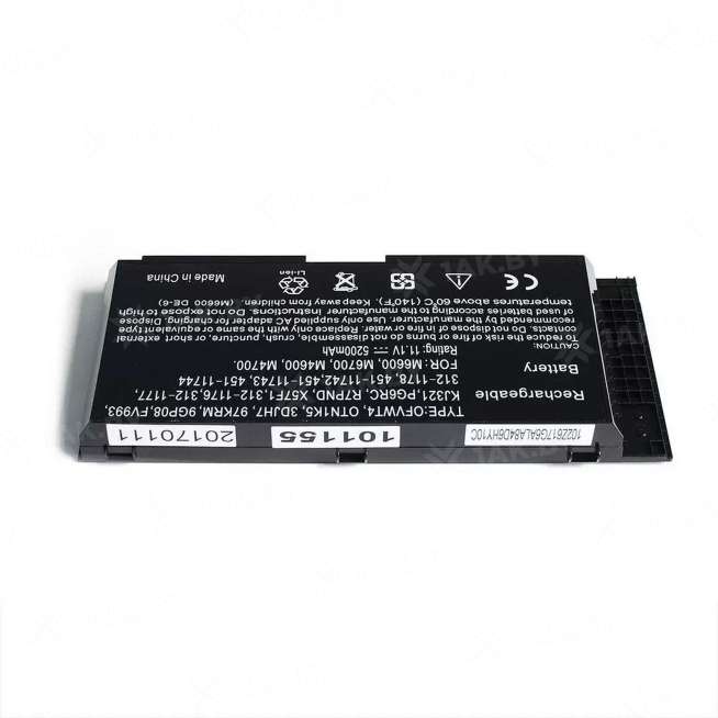 Аккумулятор для ноутбуков DELL M4600 (Precision p/n:312-1176) 11.1 V 6.6 Ah арт. TOP-101155 0