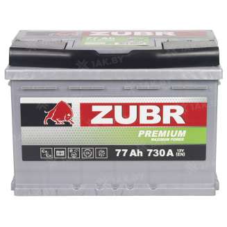 Аккумулятор ZUBR Premium (77 Ah) 730 A, 12 V Обратная, R+ LB3 ZU770P 0