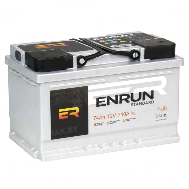 Аккумулятор ENRUN STANDARD (74 Ah) 710 A, 12 V Обратная, R+ LB3 EN740S 0