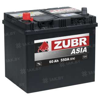 Аккумулятор ZUBR Ultra Asia (60 Ah) 550 A, 12 V Прямая, L+ D23 ZU601JS 0