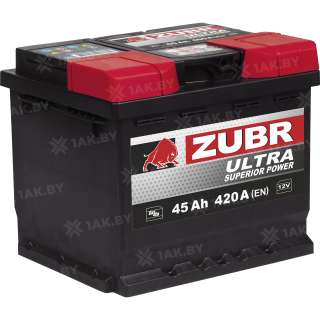 Аккумулятор ZUBR Clarios (45 Ah) 400 A, 12 V Обратная, R+ L1 676145 Аккумулятор ZUBR Clarios (45 Ah) 400 A, 12 V Обратная, R+ L1 676145