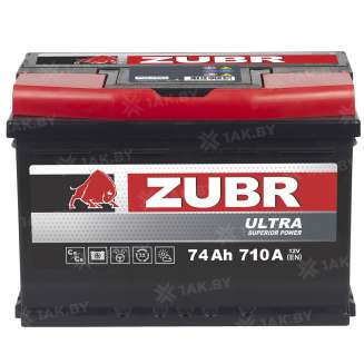 Аккумулятор ZUBR Ultra (74 Ah) 710 A, 12 V Прямая, L+ LB3 ZU741S 0