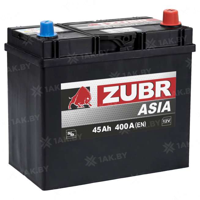Аккумулятор ZUBR Ultra Asia (45 Ah) 400 A, 12 V Прямая, L+ B24 ZU451JS 1