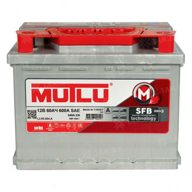 Аккумулятор MUTLU (60 Ah) 540 A, 12 V Обратная, R+ L2 L2.60.054.A 1