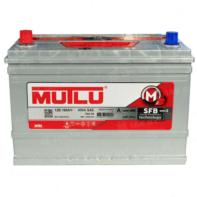 Аккумулятор MUTLU (100 Ah) 760 A, 12 V Прямая, L+ D31 D31.100.076.D 1