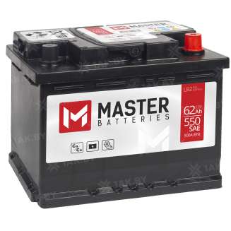 Аккумулятор MASTER BATTERIES (62 Ah) 500 A, 12 V Обратная, R+ LB2 MB620E 0