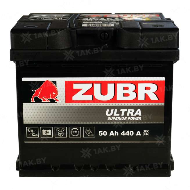 Аккумулятор ZUBR Ultra (50 Ah) 440 A, 12 V Обратная, R+ L1 ZU500S 2