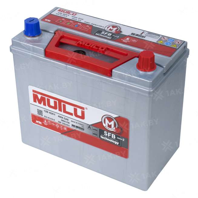 Аккумулятор MUTLU (45 Ah) 360 A, 12 V Обратная, R+ B24 B24.45.036.A 1