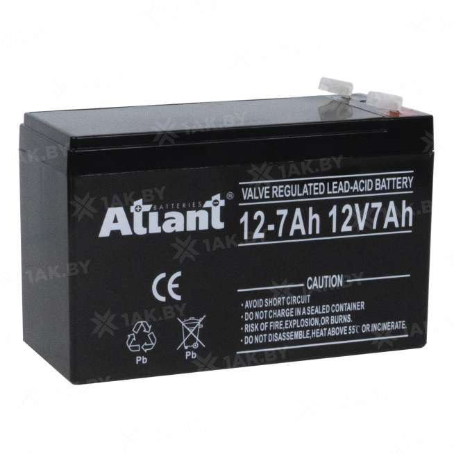 Аккумуляторная батарея Atlant 12-7Ah (F2), Китай 1