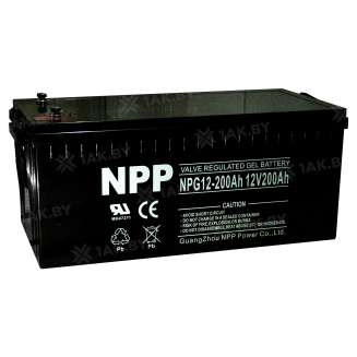 Аккумулятор NPP для ИБП, детского электромобиля, эхолота (200 Ah,12 V) GEL 522x238x218/223 62.5 кг 0