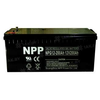Аккумулятор NPP для ИБП, детского электромобиля, эхолота (200 Ah,12 V) GEL 522x238x218/223 62.5 кг 2