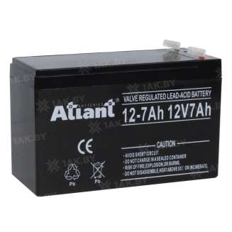 Аккумулятор ATLANT (7 Ah,12 V) AGM 151х65х94/100 2 кг 0