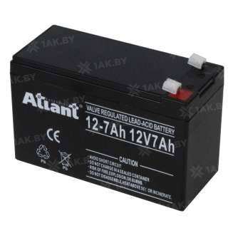 Аккумулятор ATLANT (7 Ah,12 V) AGM 151х65х94/100 2 кг 1