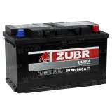 Аккумулятор ZUBR Ultra (80 Ah) 800 A, 12 V Обратная, R+ L4