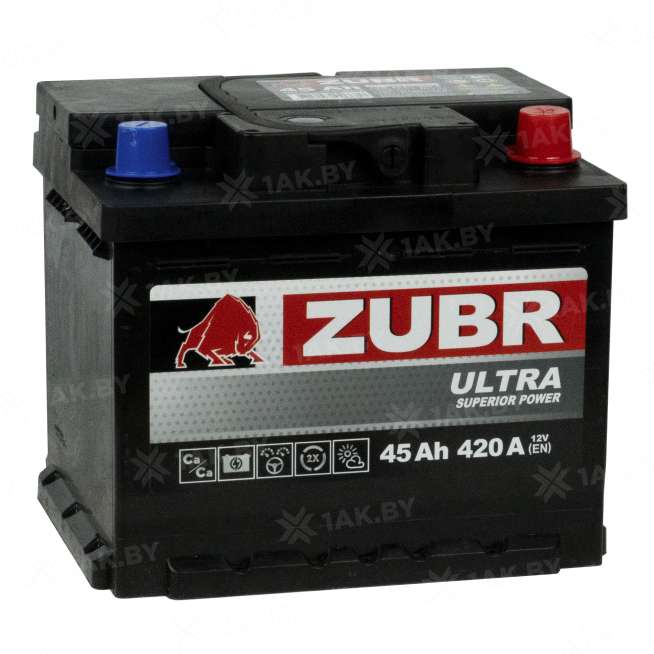 Аккумулятор ZUBR Premium (45 Ah) 480 A, 12 V Обратная, R+ LB1 1