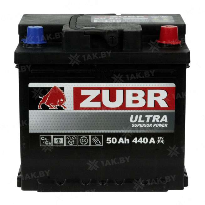 Аккумулятор Zubr Ultra 50 Ah, 440 A, 12 V, Обратная полярность, R+, L1 1