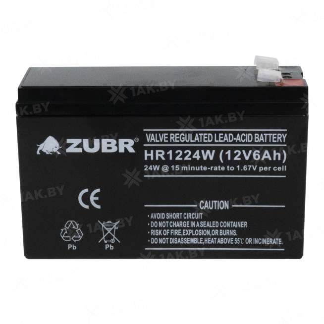 Аккумулятор ZUBR для ИБП, детского электромобиля, эхолота (6 Ah,12 V) AGM 151x51x99 1.94 кг 5