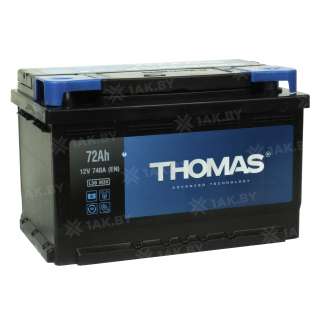 Аккумулятор THOMAS (72 Ah) 740 A, 12 V Обратная, R+ LB3 00032939