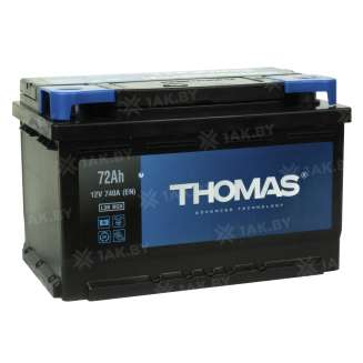 Аккумулятор THOMAS (72 Ah) 740 A, 12 V Обратная, R+ LB3 00032939 1