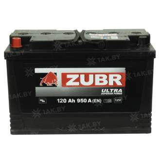 Аккумулятор ZUBR Professional (120 Ah) 950 A, 12 V Прямая, L+ D2 ZU1201S 0