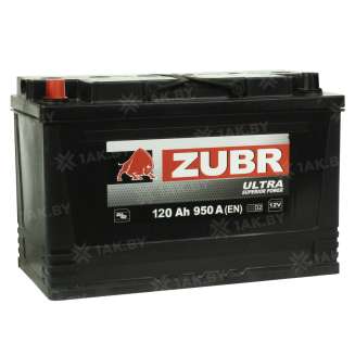 Аккумулятор ZUBR Professional (120 Ah) 950 A, 12 V Прямая, L+ D2 ZU1201S 2