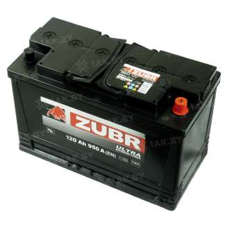 Аккумулятор ZUBR Professional (120 Ah) 950 A, 12 V Обратная, R+ D2 ZU1200S 0