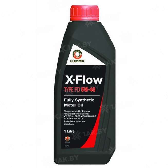 Масло моторное COMMA 5W40 X-FLOW TYPE PD 1л. 0