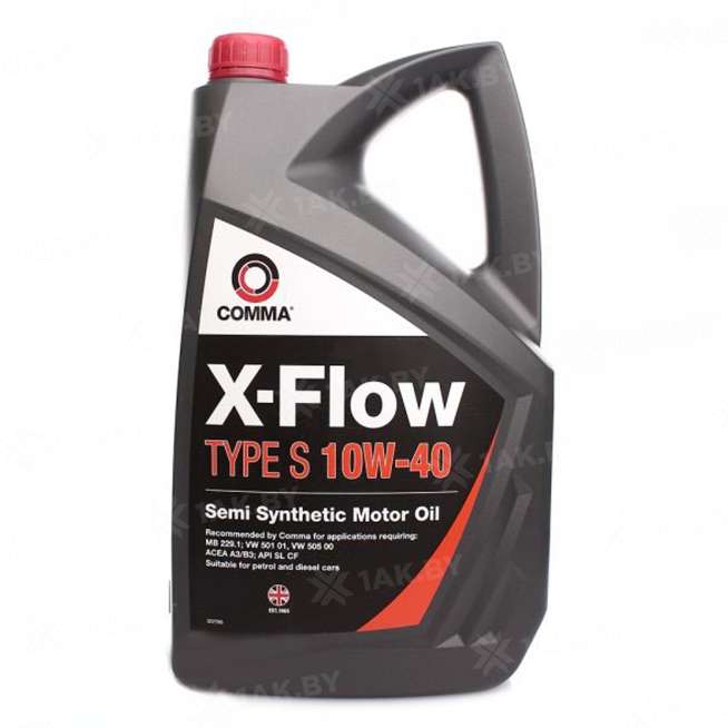 Масло моторное COMMA 10W40 X-FLOW TYPE S 5л. 0