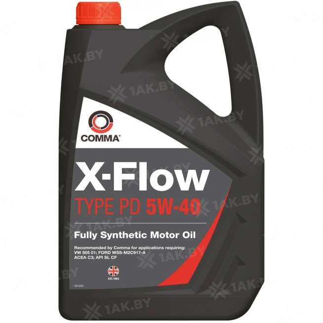 Масло моторное COMMA 5W40 X-FLOW TYPE PD 4л. 0