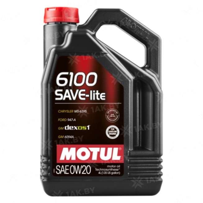 108004 Масло моторное Motul 6100 SAVE-LITE 0W-20, 4л 0