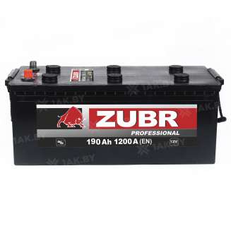 Аккумулятор ZUBR Professional (190 Ah) 1200 A, 12 V Прямая, L+ D5 0