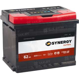 Аккумулятор SYNERGY (62 Ah) 600 A, 12 V Обратная, R+ LB2
