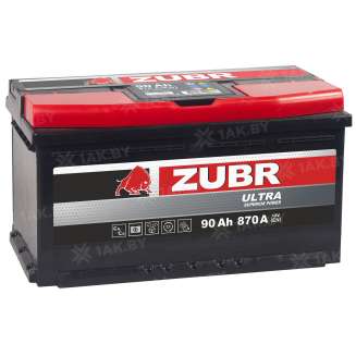 Аккумулятор ZUBR Ultra (90 Ah) 870 A, 12 V Прямая, L+ L5 ZU901S 15