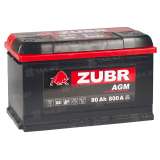 Аккумулятор ZUBR AGM (80 Ah) 800 A, 12 V Обратная, R+ L4 58002800