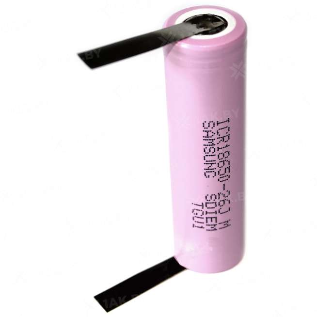 Аккумуляторный элемент SAMSUNG Li-ion ICR18650-26JM-PCM (3.7V 2600mAh) с платой защиты 0