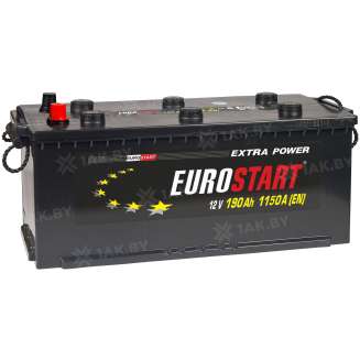 Аккумулятор EUROSTART (190 Ah) 1150 A, 12 V Обратная, R+ D5 EUF1904ETUR 0