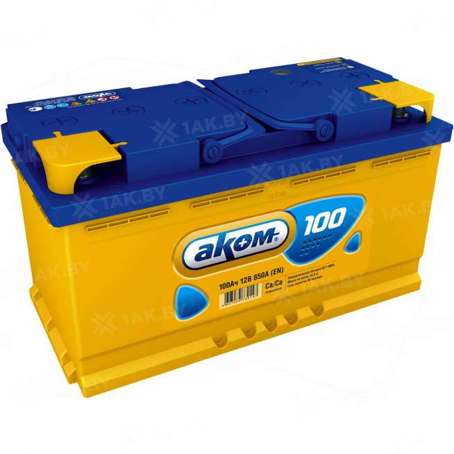 Аккумулятор AKOM 6CT (100 Ah) 850 A, 12 V Прямая, L+ L5 6СТ-100VL 0