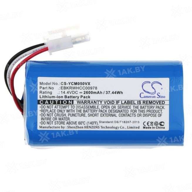 Аккумулятор для пылесосов ICLEBO Arte (Все серии p/n:EBKRTRHB000118-VE) 14.4 V 3.4 Ah арт. P-844432 0