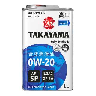 Масло моторное синтетическое TAKAYAMA SAE 0W-20, ILSAC GF-6А, API SP (Ж.Б), 1 л., Россия