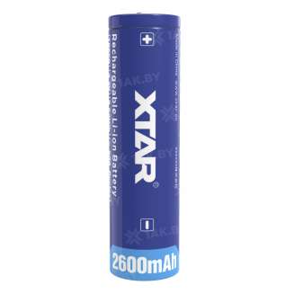 Аккумуляторный элемент XTAR  Li-ion NCR18650-26F-PCB с защитой (3.6 В, 2600 мАч) 5
