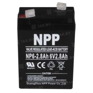 Аккумулятор NPP (2.8 Ah,6 V) AGM 67x34x103 0.48 кг 0
