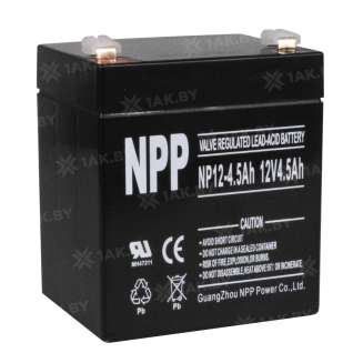Аккумулятор NPP для ИБП, детского электромобиля, эхолота (4.5 Ah,12 V) AGM 89x69x101 1.5 кг 1