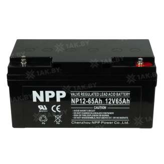 Аккумулятор NPP (65 Ah,12 V) AGM 350x167x182 20.4 кг 0