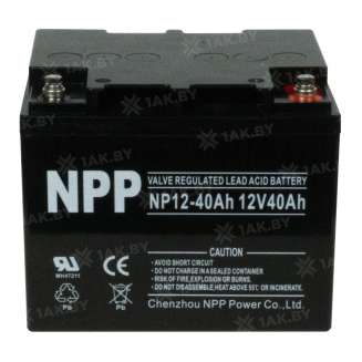 Аккумулятор NPP (40 Ah,12 V) AGM 198x166x171 12.5 кг 1