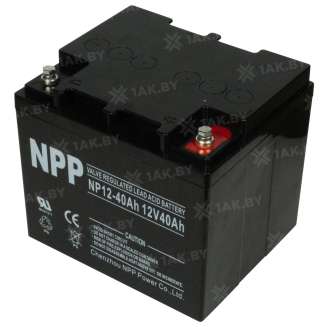 Аккумулятор NPP для ИБП, детского электромобиля, эхолота (40 Ah,12 V) AGM 198x166x171 12.5 кг 2