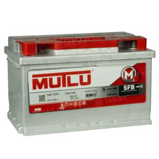 Аккумулятор MUTLU (72 Ah) 580 А, 12 V Обратная, R+ LB3 LB3.72.058.A 1