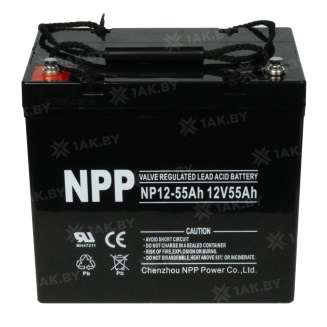 Аккумулятор NPP для ИБП, детского электромобиля, эхолота (55 Ah,12 V) AGM 230х138х211/215 17.3 кг 2
