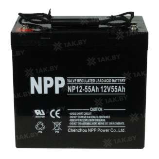 Аккумулятор NPP для ИБП, детского электромобиля, эхолота (55 Ah,12 V) AGM 230х138х211/215 17.3 кг 3